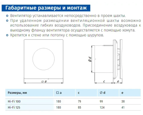 Вытяжной вентилятор Blauberg Hi-Fi 100