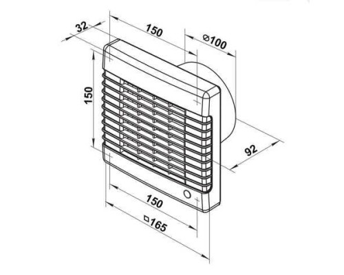 Витяжний вентилятор з таймером і автоматичним зворотнім клапаном Вентс 100 МА ТЛ
