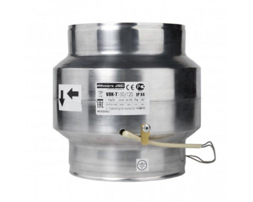 Канальный высокотемпературный вентилятор MMotors JSC VOK 150/120 T до +150°C