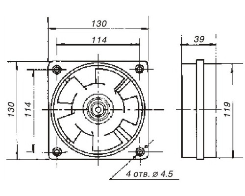 Осевой вентилятор MMotors JSC VA 12/2K -150 м³/ч