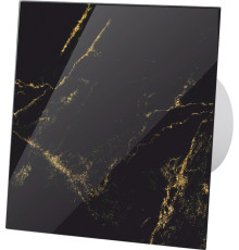Вытяжной вентилятор c датчиком влажности и таймером AirRoxy dRim 125 BB HS glass Marble Black Черный