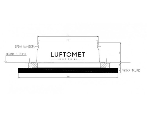 Дифузор Luftomet Sky LS-G-C-BD-125B черный маовый