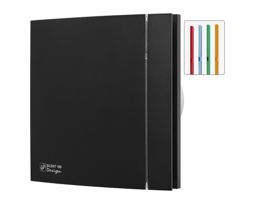 Вытяжной вентилятор Soler&Palau SILENT 100 CZ MATT BLACK DESIGN-4C
