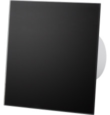 Вытяжной вентилятор с датчиком влажности и таймером AirRoxy dRim 125 BB HS glass Black Черный матовый