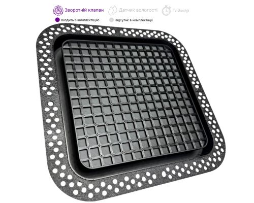 Вытяжной вентилятор скрытого монтажа под гипсокартон или штукатурку 100 Черный с обратным клапаном