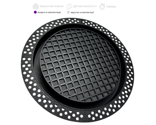 Вытяжной вентилятор скрытого монтажа под гипсокартон и штукатурку SHADOW LINE круглый 125 Черный