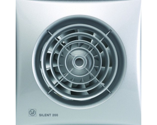 Вытяжной вентилятор с таймером отключения Soler&Palau SILENT 200 CRZ SILVER