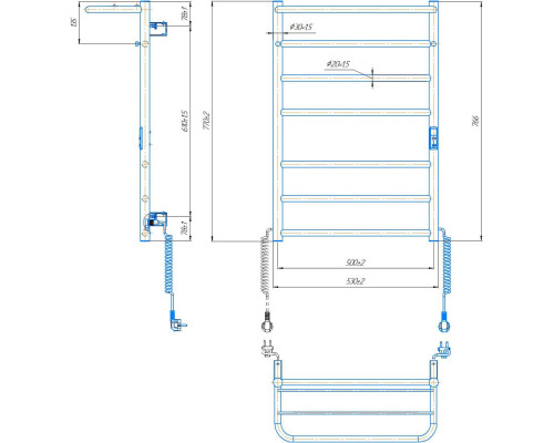Полотенцесушитель Home-І 770х530/240 TR К