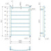 Полотенцесушитель INOX Классик 770х530/500