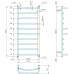 Полотенцесушитель INOX Люкс 970х430/400