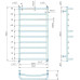 Полотенцесушитель INOX Люкс 970х530/500