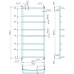 Полотенцесушитель INOX Люкс HP 1170х530/500