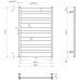Полотенцесушитель INOX Санти 770х530/500