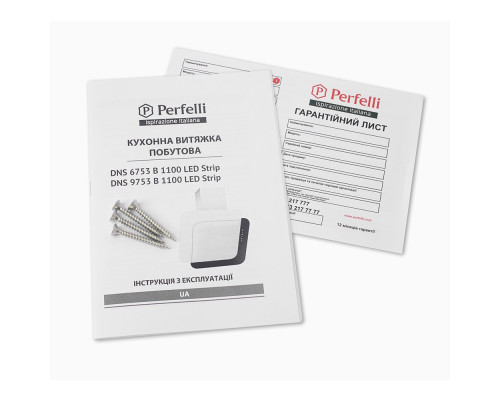 Витяжка декоративна похила Perfelli DNS 6753 B 1100 WH/BL LED Strip ( УТ000000605 )