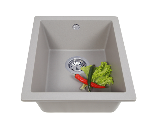 Мийка кухонна гранітна Perfelli ESTO PGE 101-38 GREY METALLIC ( 00000010814 )