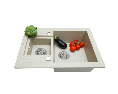 Мийка кухонна гранітна Perfelli GRANZE PGG 506-67 LIGHT BEIGE ( 00000010498 )