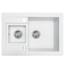 Мийка кухонна гранітна Perfelli GRANZE PGG 506-67 WHITE ( 00000010497 )