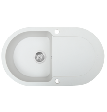 Мийка кухонна гранітна Perfelli IZETTA OGI 114-78 WHITE ( 00000010467 )