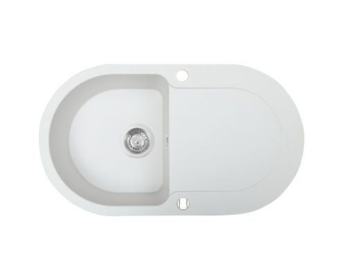 Мийка кухонна гранітна Perfelli IZETTA OGI 114-78 WHITE ( 00000010467 )