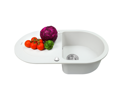 Мийка кухонна гранітна Perfelli IZETTA OGI 114-78 WHITE ( 00000010467 )