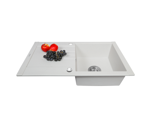 Мийка кухонна гранітна Perfelli TINETTO PGT 114-76 WHITE ( 00000010425 )