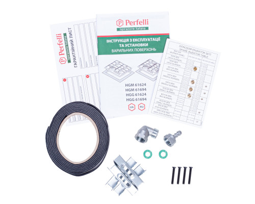 Поверхня газова на склі Perfelli HGG 61694 WH