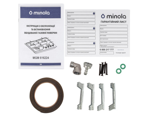 Поверхность газовая на металле Minola MGM 616224 WH