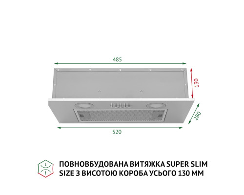 Витяжка повновбудована Perfelli BI 5252 I 700 LED ( УТ000002438 )