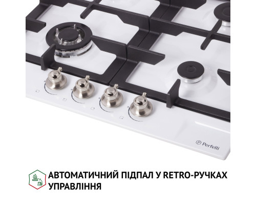 Варильна поверхня на металі Perfelli HGM 61637 WH RETRO ( УТ000002817 )