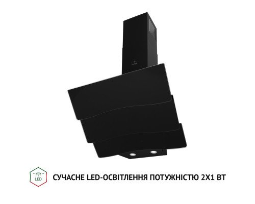 Витяжка декоративна похила Perfelli DNS 6482 D 850 BL LED ( УТ000003008 )