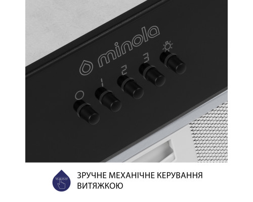 Витяжка повновбудована Minola HBI 52621 BL GLASS 700 LED ( УТ000003091 )