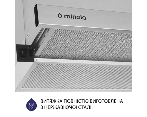 Вытяжка телескопическая Minola HTL 5714 I 1100 LED