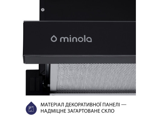 Витяжка телескопічна Minola HTLS 6234 BL 700 LED GLASS ( УТ000003036 )