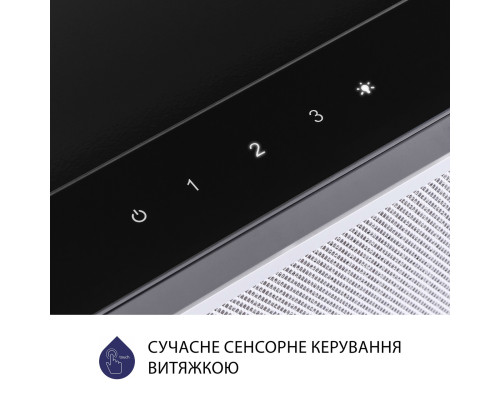 Витяжка телескопічна Minola HTLS 6734 BL 1100 LED GLASS ( УТ000003037 )