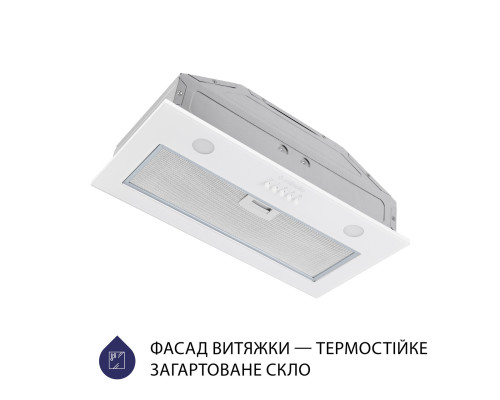 Витяжка повновбудована Minola HBI 52621 WH GLASS 700 LED