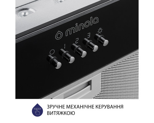 Витяжка повновбудована Minola HBI 5262 BL GLASS 700 LED ( УТ000003064 )