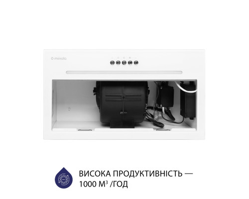 Витяжка повновбудована Minola HBI 5664 WH GLASS 1000 LED Line ( УТ000003032 )