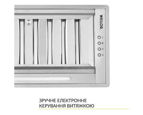 Витяжка повновбудована WEILOR PPE 5265 SS 1250 LED Strip