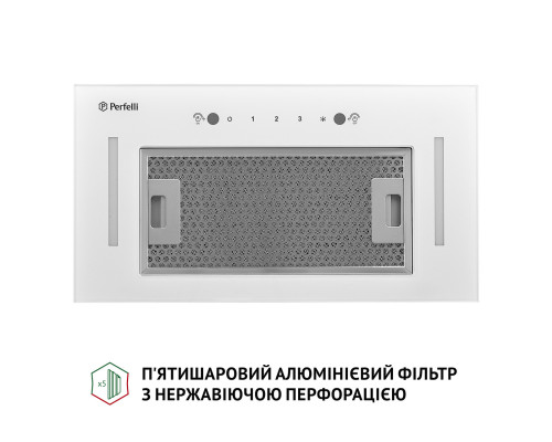 Витяжка повновбудована Perfelli BIS 58844 WH 1200 LED ( УТ000003218 )
