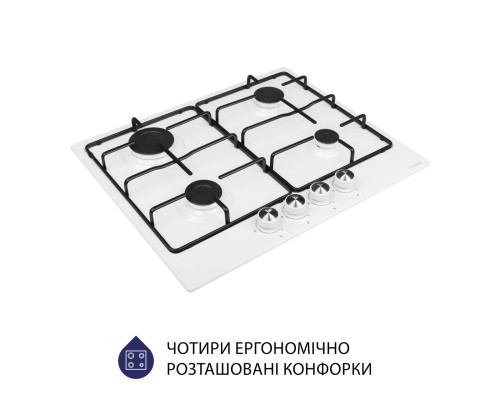 Поверхня газова на металі Minola MGM 61404 WH ( УТ000003070 )