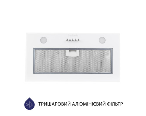 Витяжка повновбудована Minola HBI 5262 WH GLASS 700 LED ( УТ000003065 )