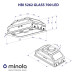 Витяжка повновбудована Minola HBI 5262 WH GLASS 700 LED ( УТ000003065 )