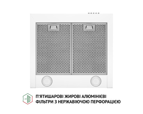 Витяжка купольна Perfelli K 5210 WH 700 LED ( УТ000003332 )
