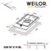 Поверхня газова Domino на металі WEILOR GM W 314 BL ( УТ000003581 )