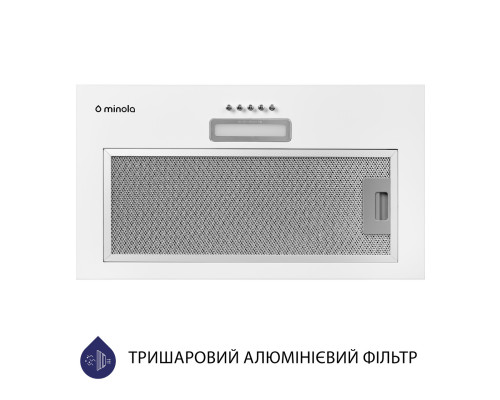 Витяжка повновбудована Minola HBI 5214 WH 700 LED ( УТ000003467 )