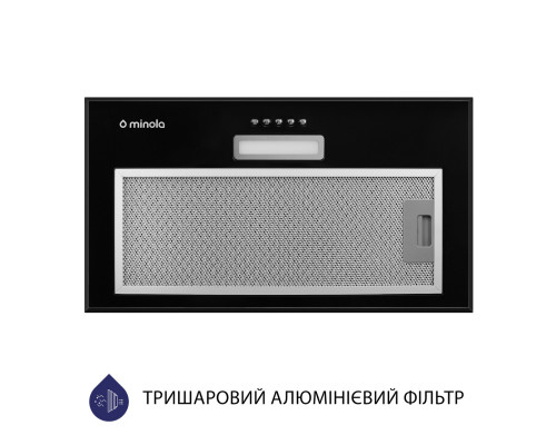 Витяжка повновбудована Minola HBI 5614 BL 1000 LED ( УТ000003468 )