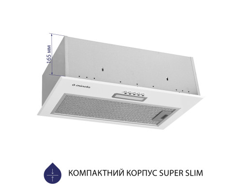 Витяжка повновбудована Minola HBI 5614 WH 1000 LED