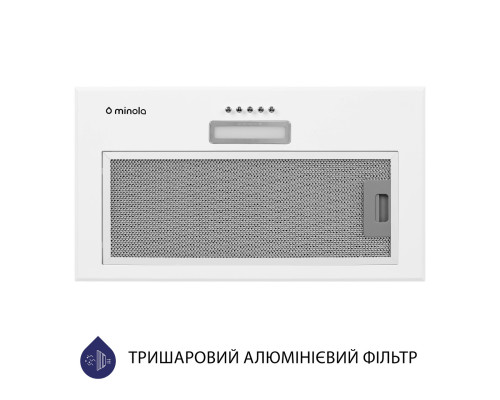 Витяжка повновбудована Minola HBI 5614 WH 1000 LED