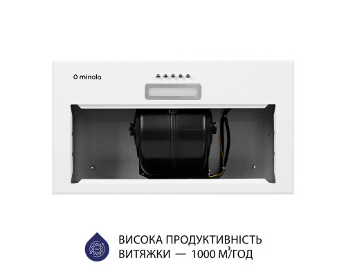 Витяжка повновбудована Minola HBI 5614 WH 1000 LED