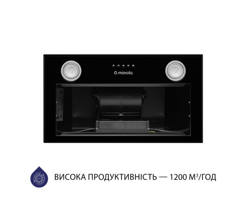 Витяжка повновбудована Minola HBI 5722 BL 1200 LED ( УТ000003475 )